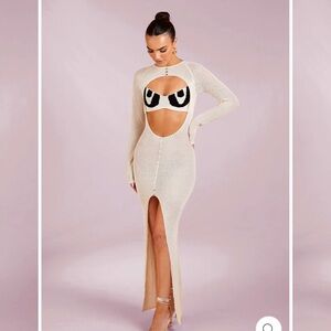Cut out knit maxi dress